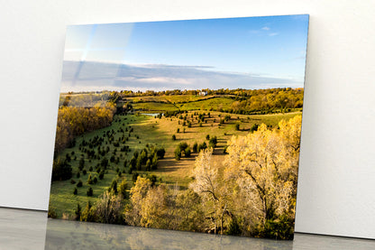 View of Sunrise over a Rural Countryside Acrylic Glass Print Tempered Glass Wall Art 100% Made in Australia Ready to Hang