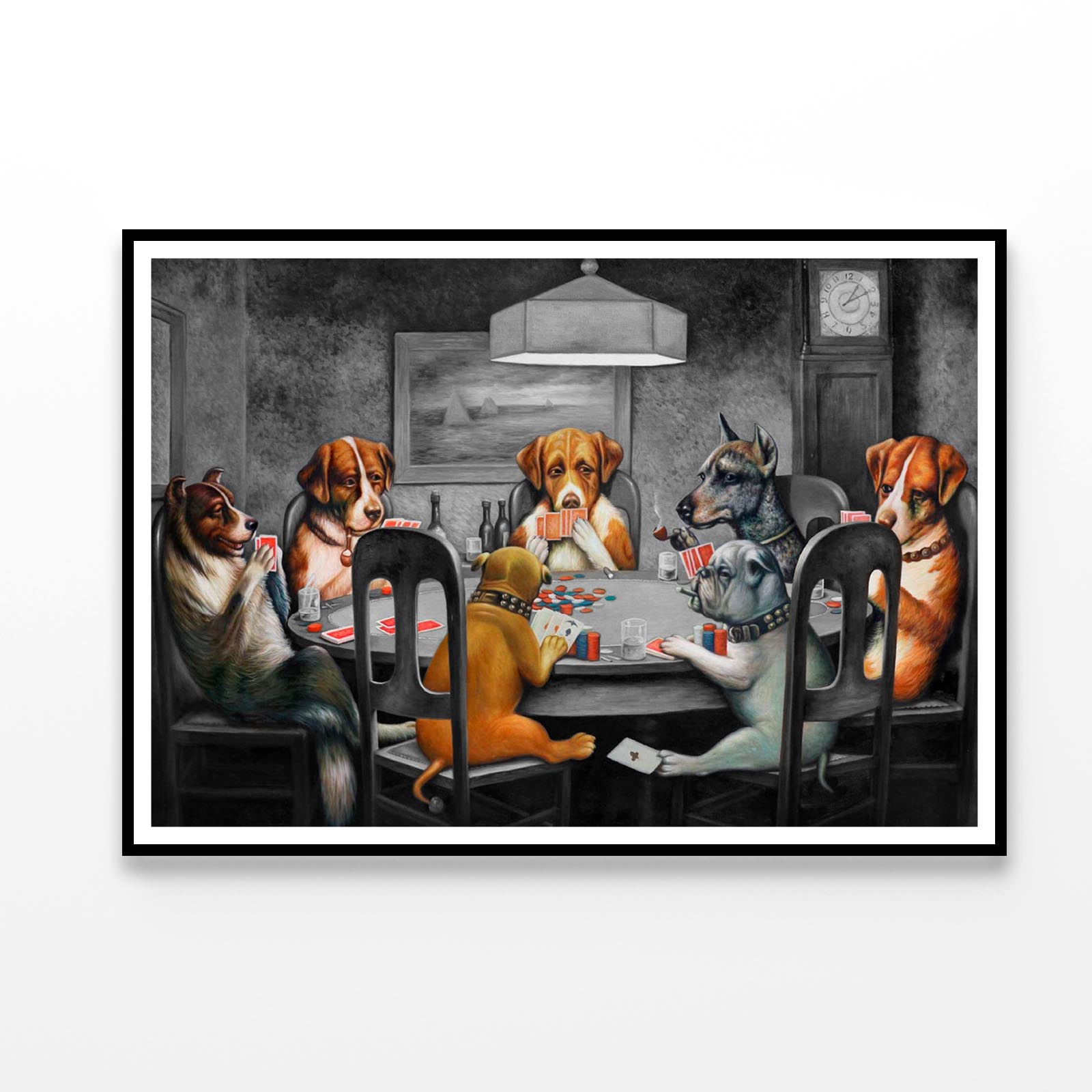 Dogs Playing Cards Decor Premium Quality Poster Print Choose Your Sizes