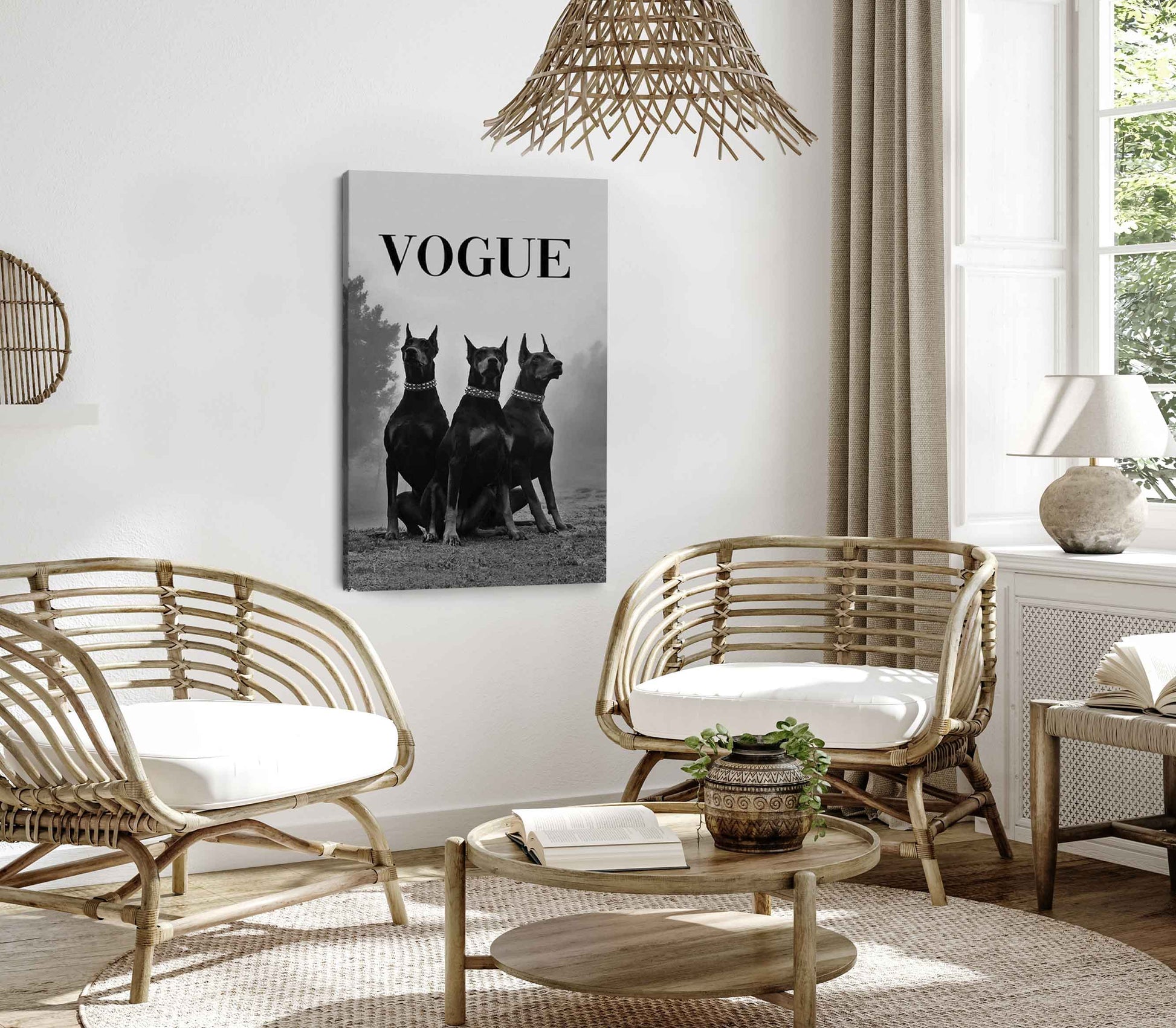 Bella Home Group Of Doberman Dogs Print Canvas Ready to hang