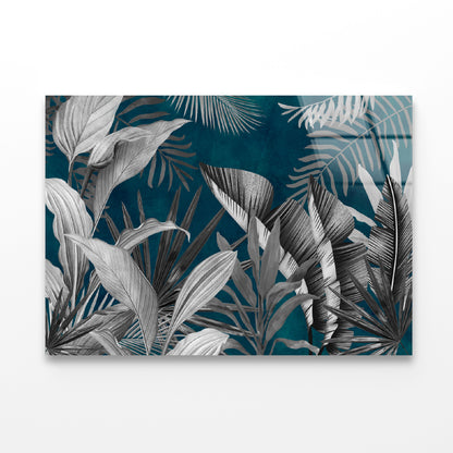 Tropical Leaves Style Acrylic Glass Print Tempered Glass Wall Art 100% Made in Australia Ready to Hang