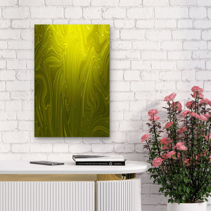 Yellow Liquid Marble Texture 40x60cm Metal Print Ready to Hang
