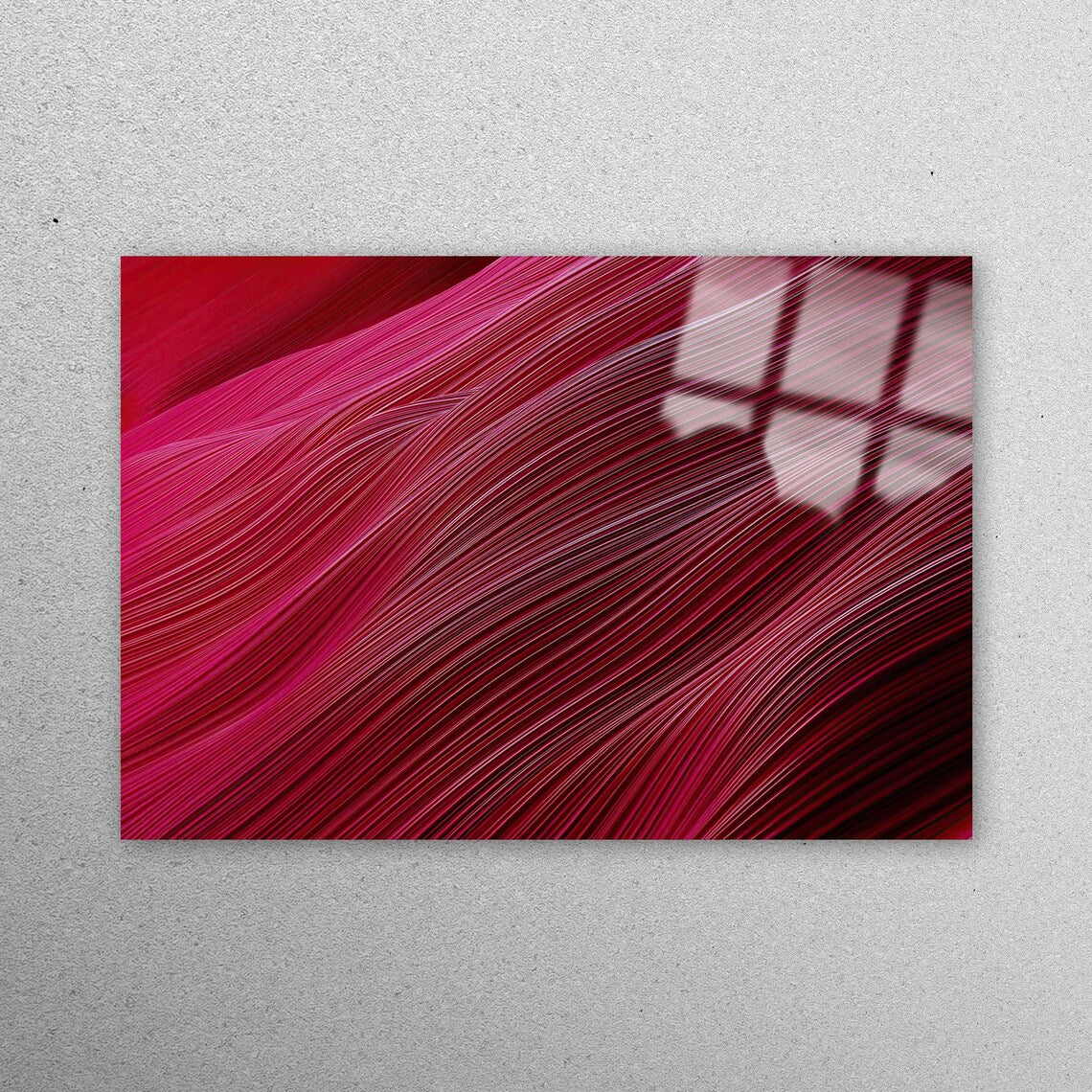 Red And Pink Tones Acrylic Glass Print Tempered Glass Wall Art 100% Made in Australia Ready to Hang