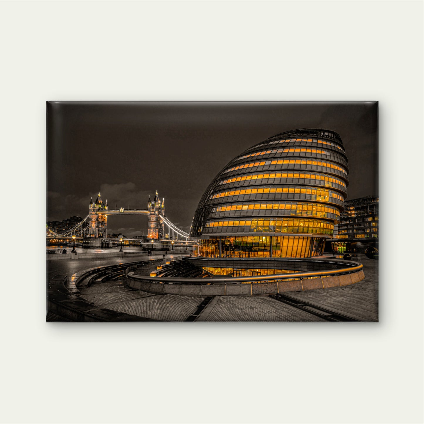 City Hall and Tower Bridge London Wall Art Decor 100% Australian Made