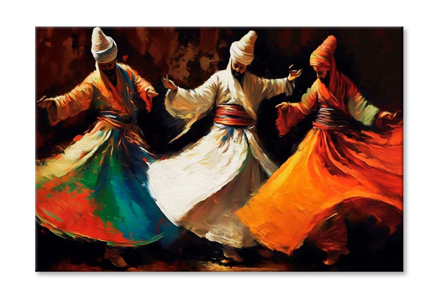 Colorful Sufi Dancing Painting Wall Art Limited Edition High Quality Print