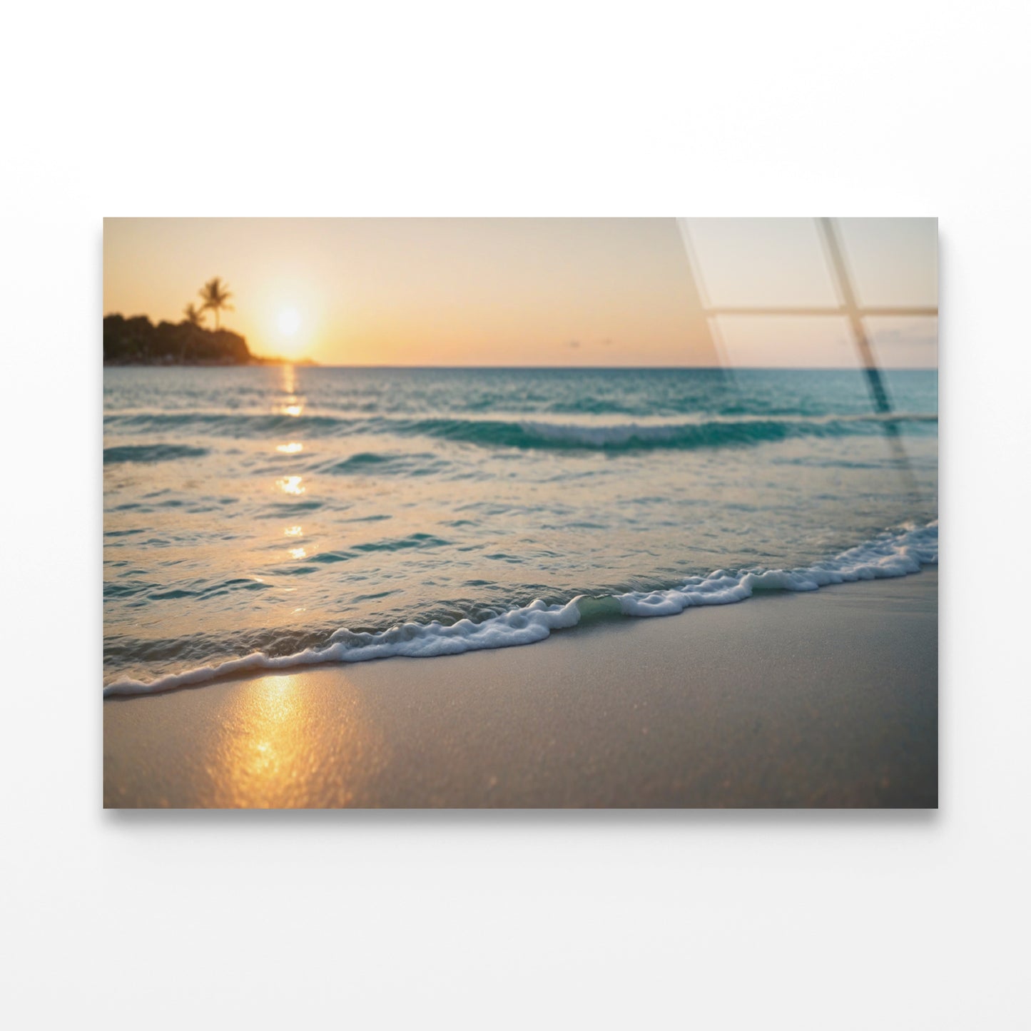 Blurred Tropical Beach View Acrylic Glass Print Tempered Glass Wall Art 100% Made in Australia Ready to Hang