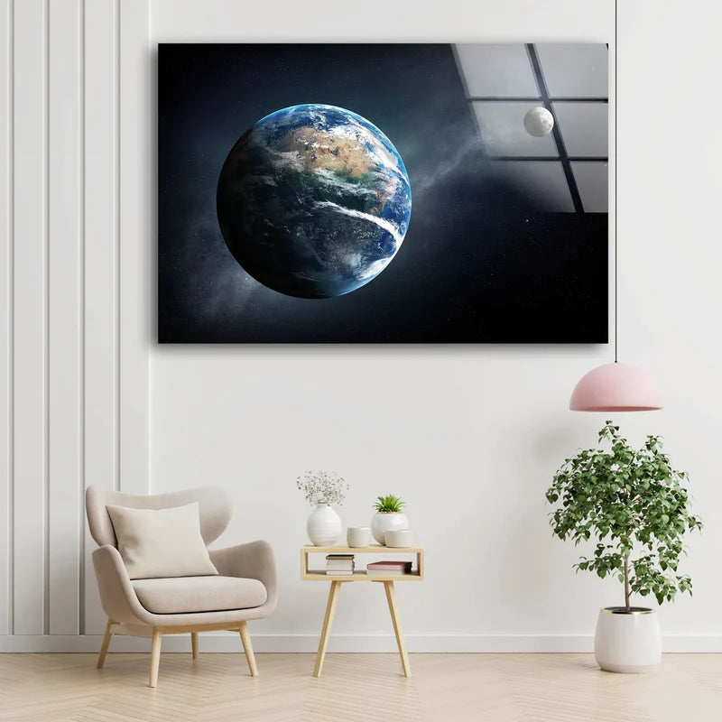 Earth Space View UV Direct Aluminum Print Australian Made Quality