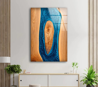 Blue Resing Wood Design UV Direct Aluminum Print Australian Made Quality