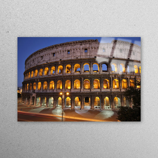 Italy Colosseum Acrylic Glass Print Tempered Glass Wall Art 100% Made in Australia Ready to Hang