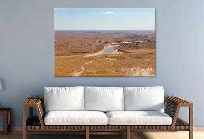 Vast desert landscape of Lake Eyre, Marree, Australia Wall Art Decor 100% Australian Made