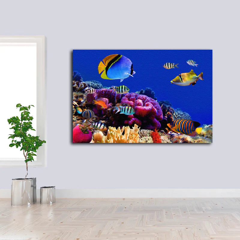 Underwater Marine Life UV Direct Aluminum Print Australian Made Quality