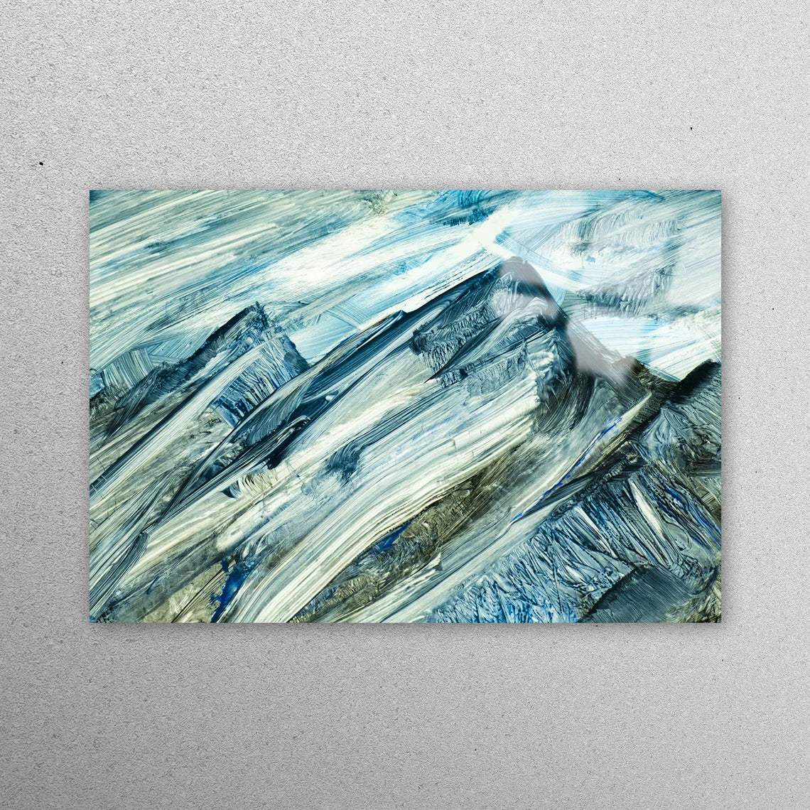 Mountain Abstract Acrylic Glass Print Tempered Glass Wall Art 100% Made in Australia Ready to Hang