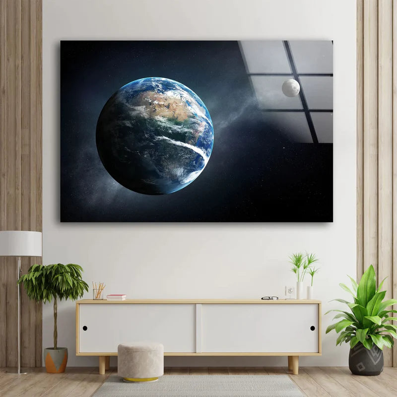 Earth Space View UV Direct Aluminum Print Australian Made Quality