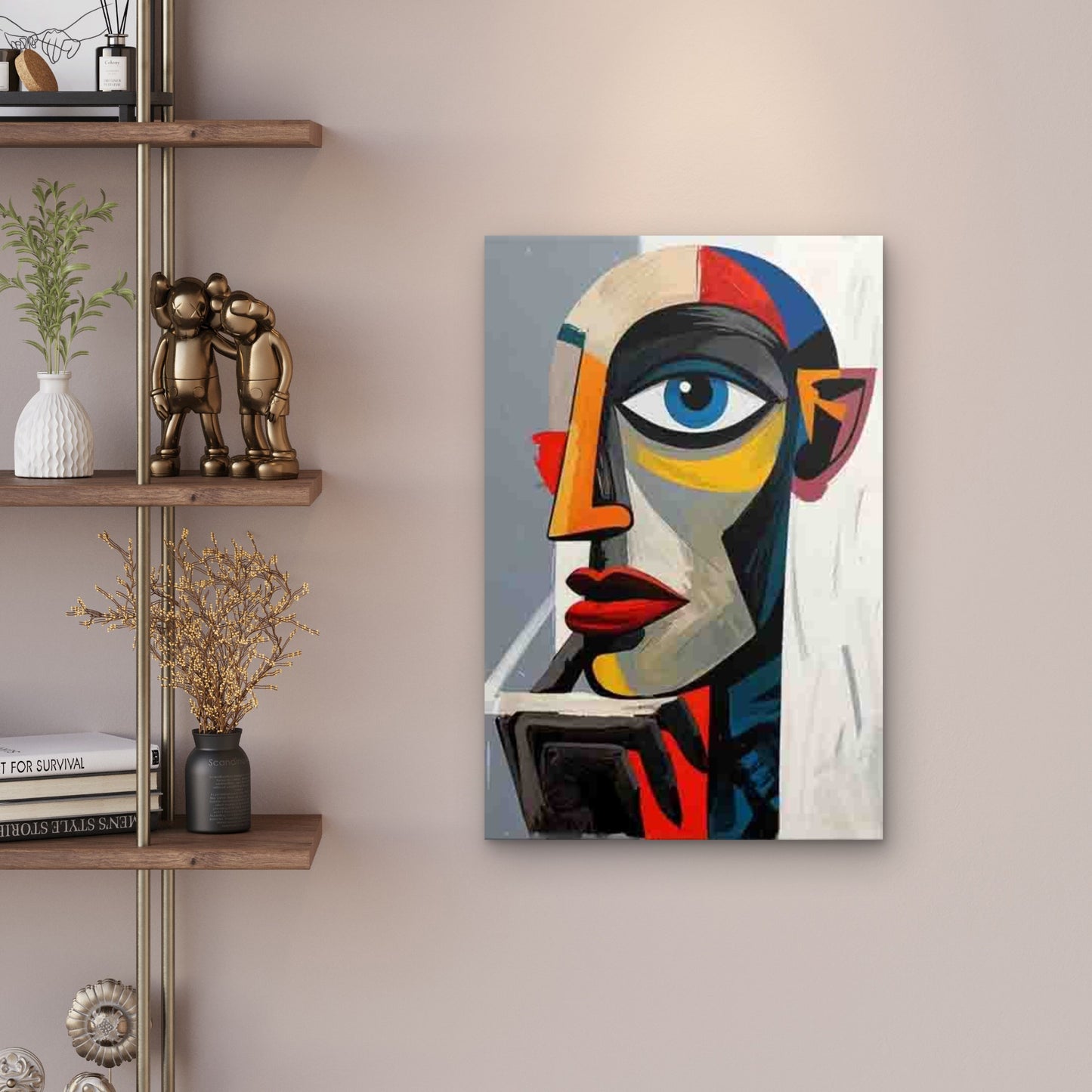 Retro Portrait Gallery 60x90cm Metal Print Ready to Hang