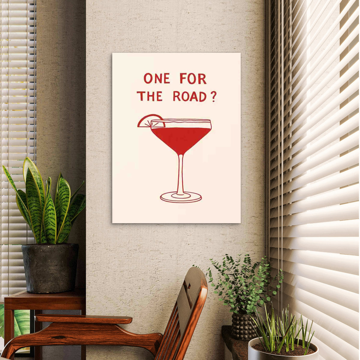 Modern Retro Cocktail Art 60x90cm Metal Print Ready to Hang