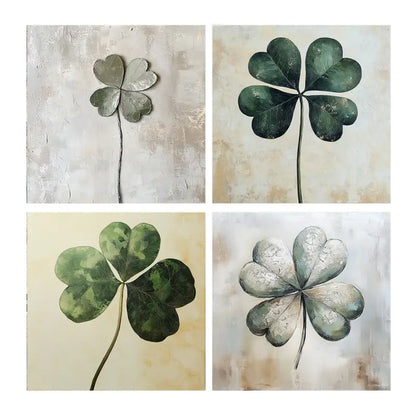 4pcsVintage Style Botanical  Wall Art Canvas Framed