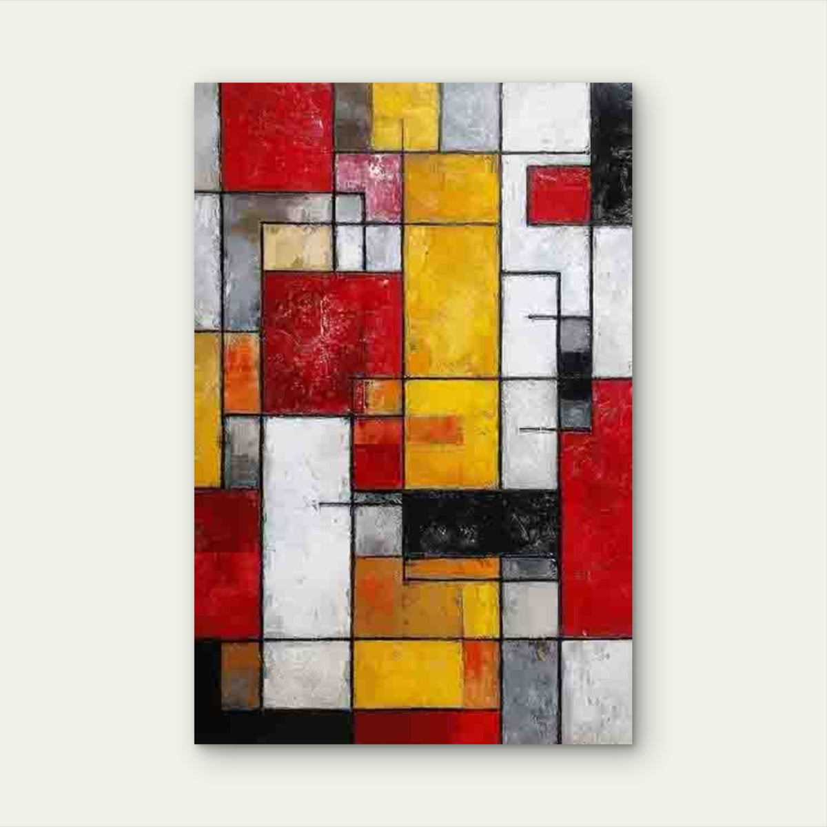 Modern Geometric Abstract 60x90cm Metal Print Ready to Hang