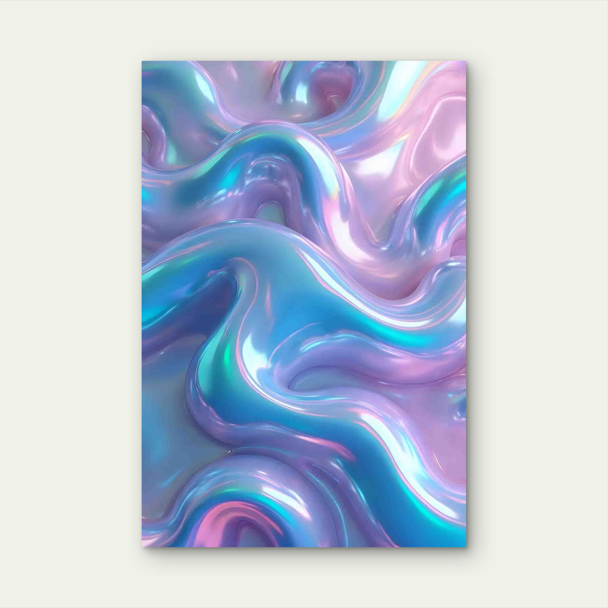 Abstract Liquid Prism 40x60cm Metal Print Ready to Hang