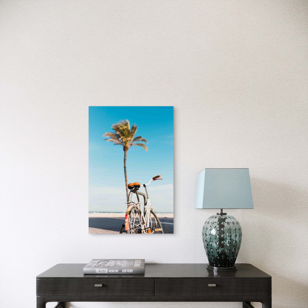 Aesthetic Riding Bike 60x90cm Metal Print Ready to Hang