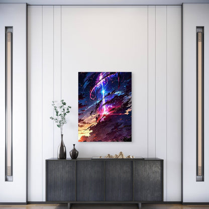Starry Sky Crack 60x90cm Metal Print Ready to Hang