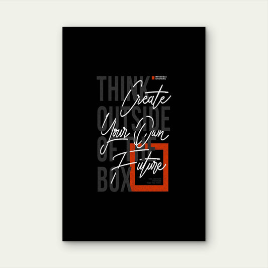 Motivational Quote Creative Mindset Corporate Office Growth 5mm thick Plastic Poster Ready to Hang 90x60cm