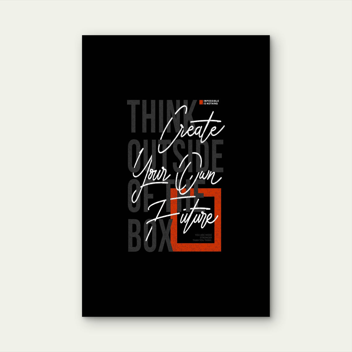 Motivational Quote Creative Mindset Corporate Office Growth 40x60cm Metal Print Ready to Hang