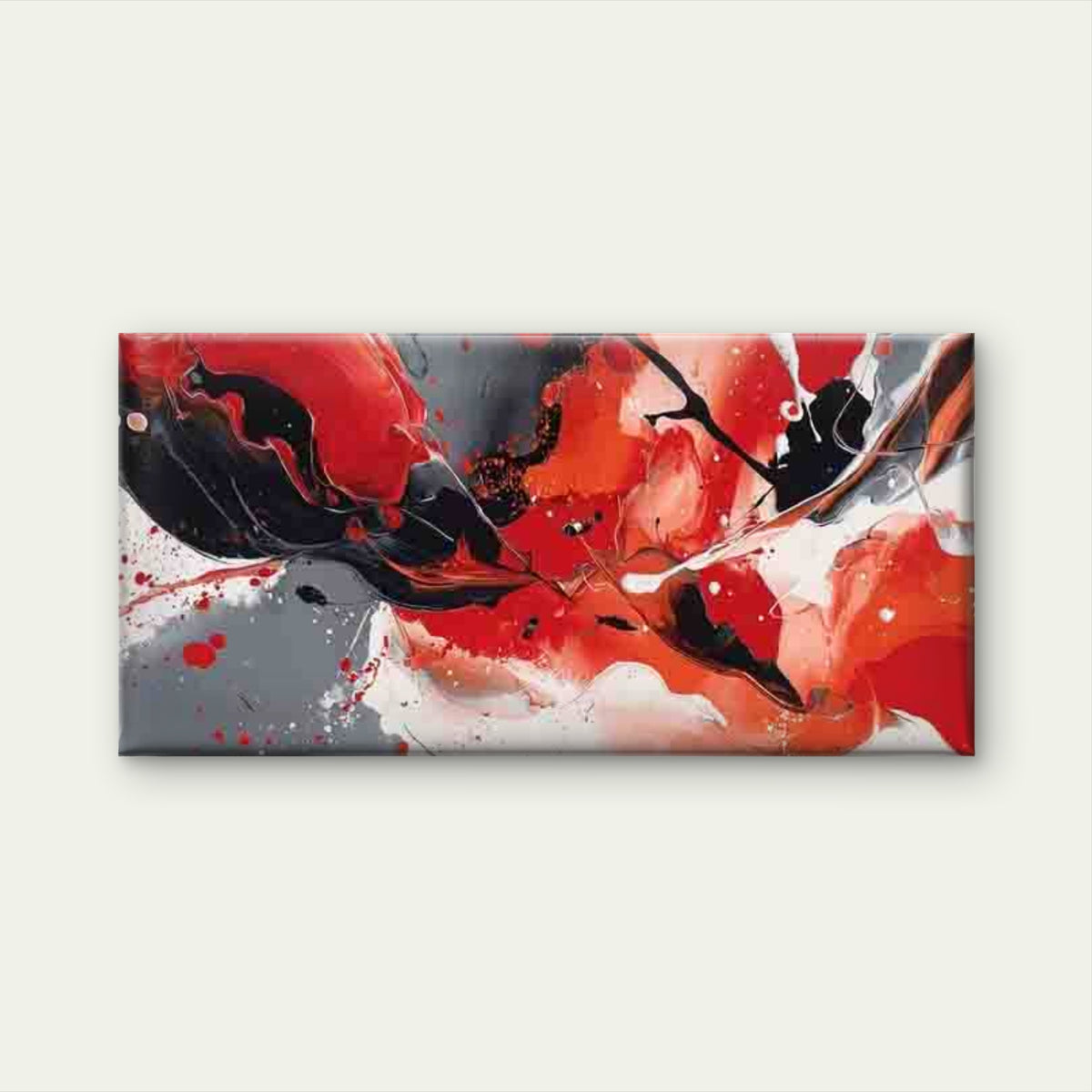 Abstract Splash Color Wall Art Canvas Office Home Room Framed 120x60cm