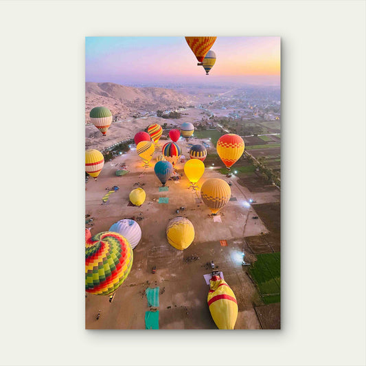Golden Hour Hot Air Festival 60x90cm Metal Print Ready to Hang
