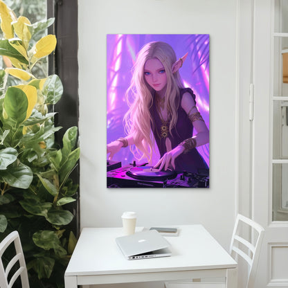 The Ethereal Elven DJ 60x90cm Metal Print Ready to Hang
