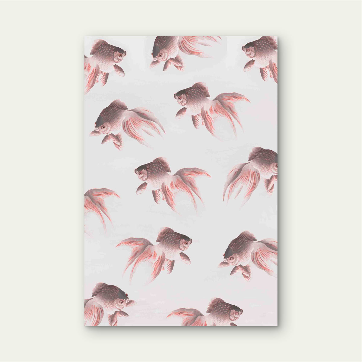 Two Veil Goldfish Metal Print Ready to Hang