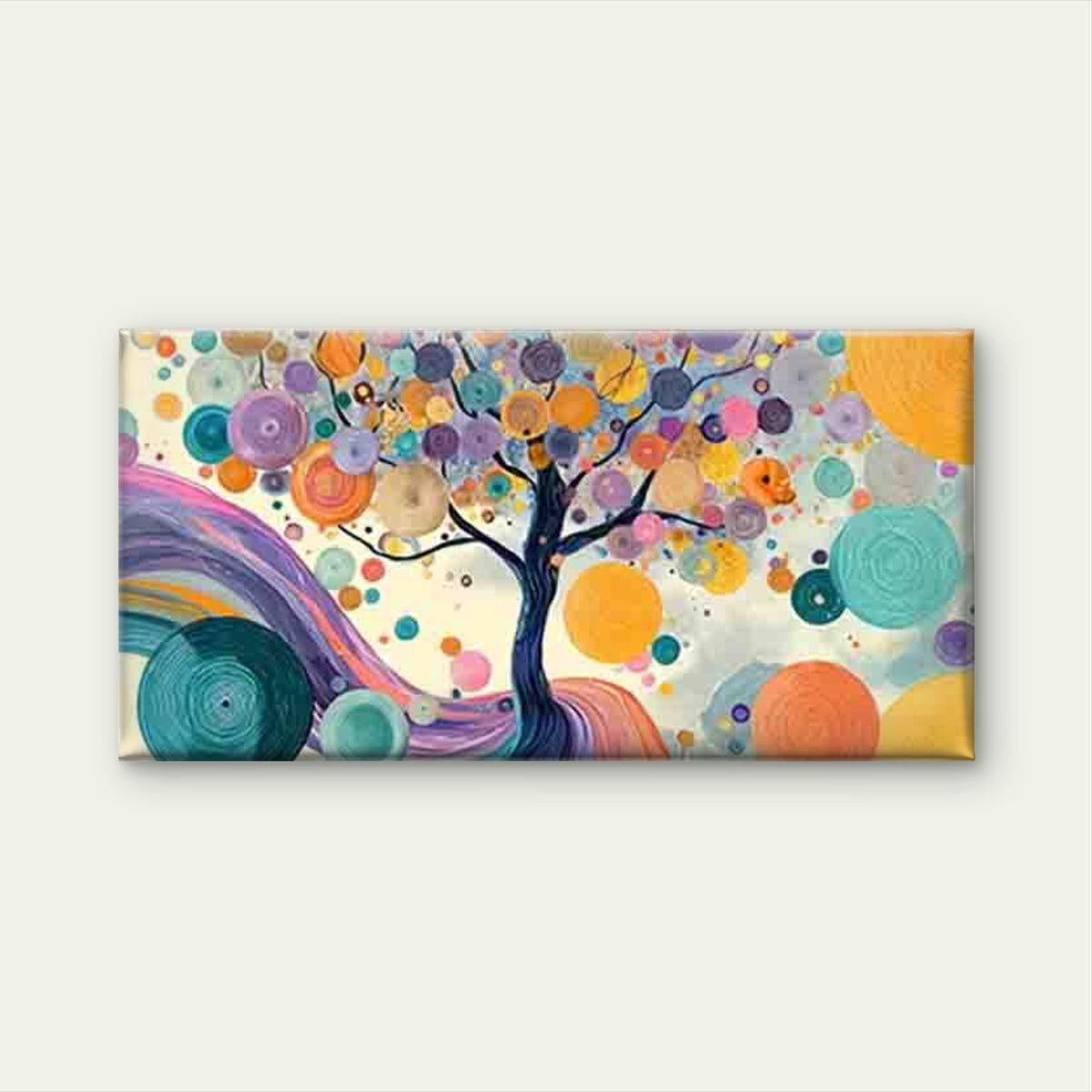Abstract Colorful Tree Whirlpoo Wall Art Canvas Office Home Room Framed 120x60cm