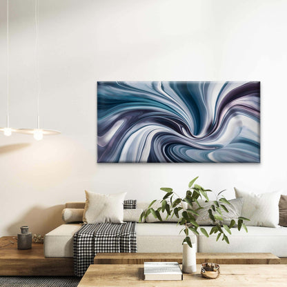 Blue White Abstract Background Wall Art Canvas Office Home Room Framed 120x60cm