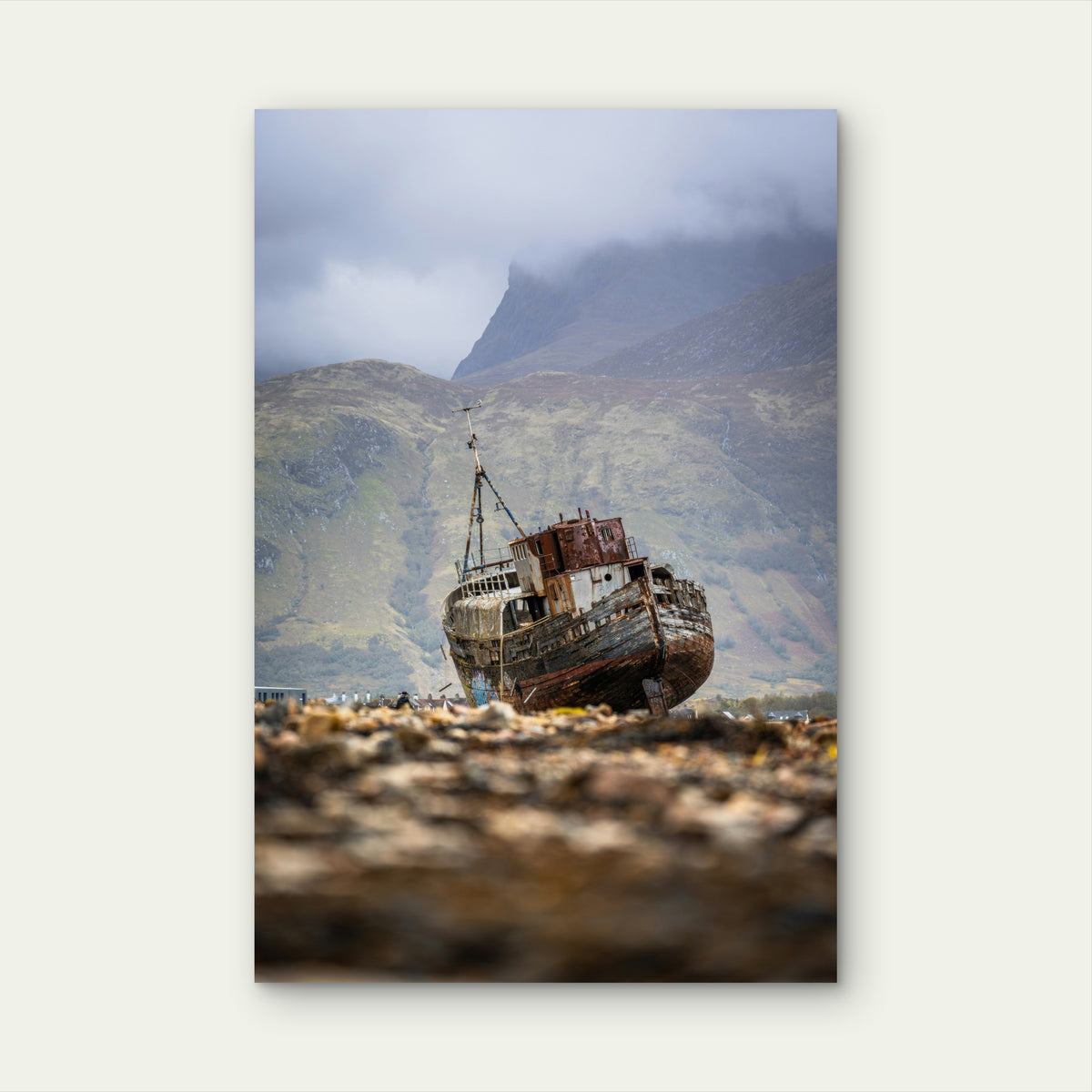 Corpach Shipwreck near Fort William, Scotland 60x90cm Metal Print Ready to Hang