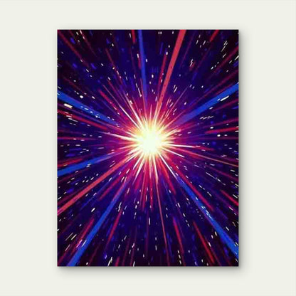 Abstract Cosmic Space Explosion Metal Print Ready to Hang