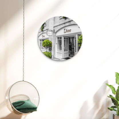 Fashion Store in City Acrylic Glass Rounded Print Tempered Glass Wall Art 100% Made in Australia Ready to Hang