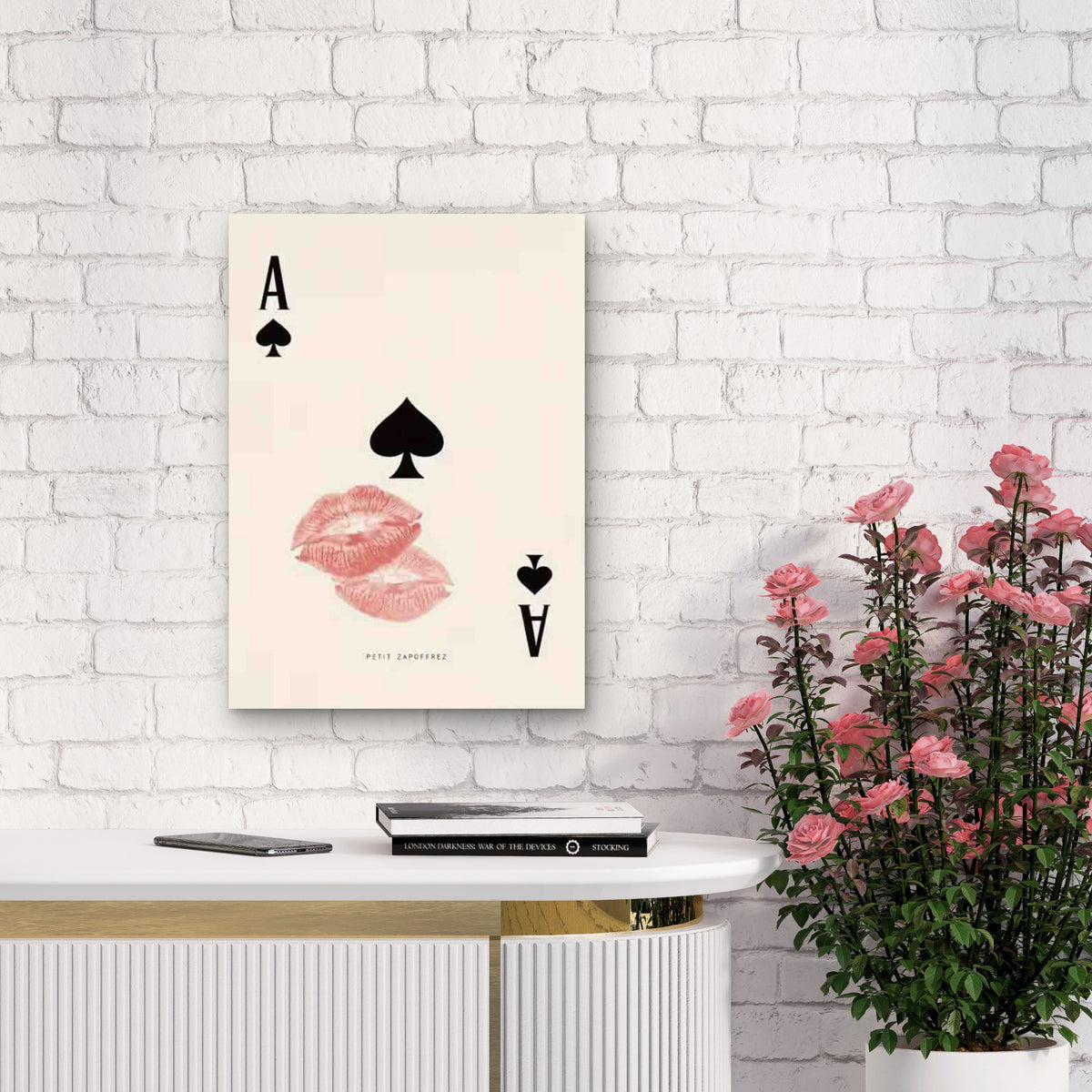 Design of The Ace of Spades Metal Print Ready to Hang