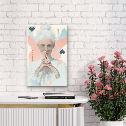 Ace of Spades Elegant Minimalist 60x90cm Metal Print Ready to Hang