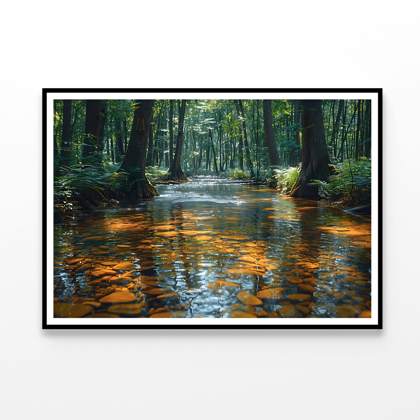 View of Forest in the Morning Home Decor Premium Quality Poster Print Choose Your Sizes