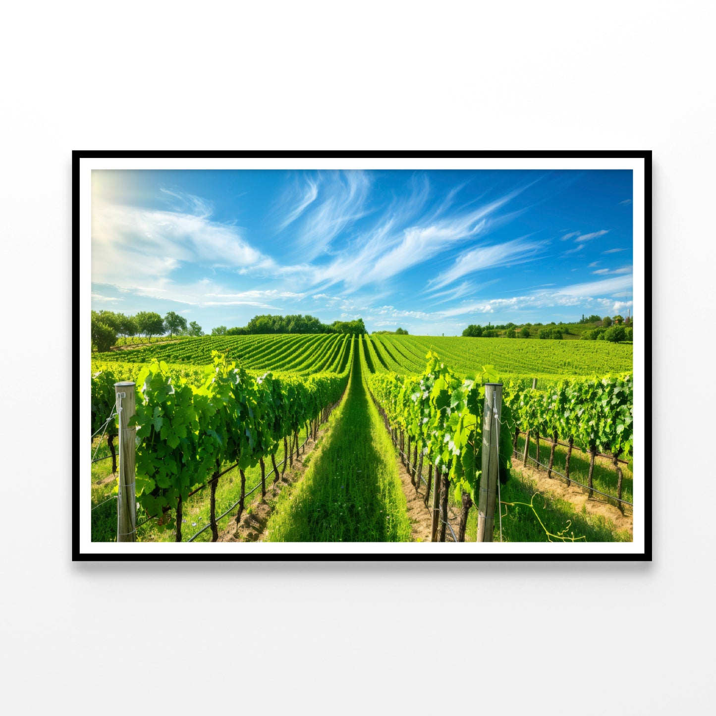 Rows of Green Plants with Sky Home Decor Premium Quality Poster Print Choose Your Sizes