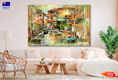 Venice, Artwork in Painting Style Wall Art Decor 100% Australian Made