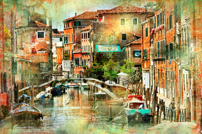 Venice, Artwork in Painting Style Acrylic Glass Print Tempered Glass Wall Art 100% Made in Australia Ready to Hang