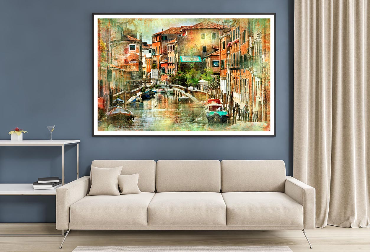 Venice, Artwork in Painting Style Home Decor Premium Quality Poster Print Choose Your Sizes