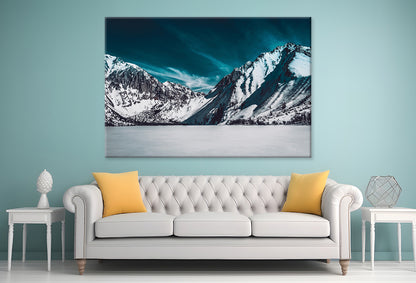 Snowy Peaks with Glacier and Lake Wall Art Decor 100% Australian Made