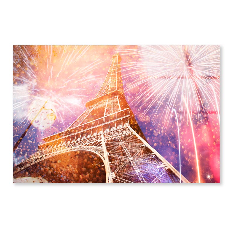 Fireworks In the Sky Over the Eiffel Tower Acrylic Glass Print Tempered Glass Wall Art 100% Made in Australia Ready to Hang