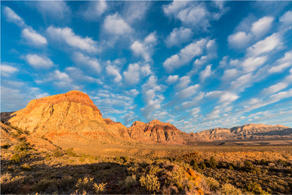 Early Morning Light With Partly Cloudy Sky Nevada Home Decor Premium Quality Poster Print Choose Your Sizes