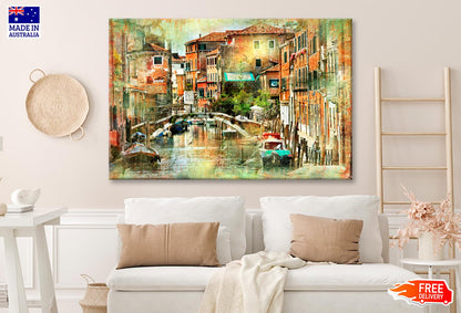 Venice, Artwork in Painting Style Wall Art Decor 100% Australian Made