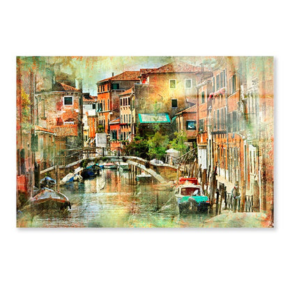 Venice, Artwork in Painting Style Acrylic Glass Print Tempered Glass Wall Art 100% Made in Australia Ready to Hang