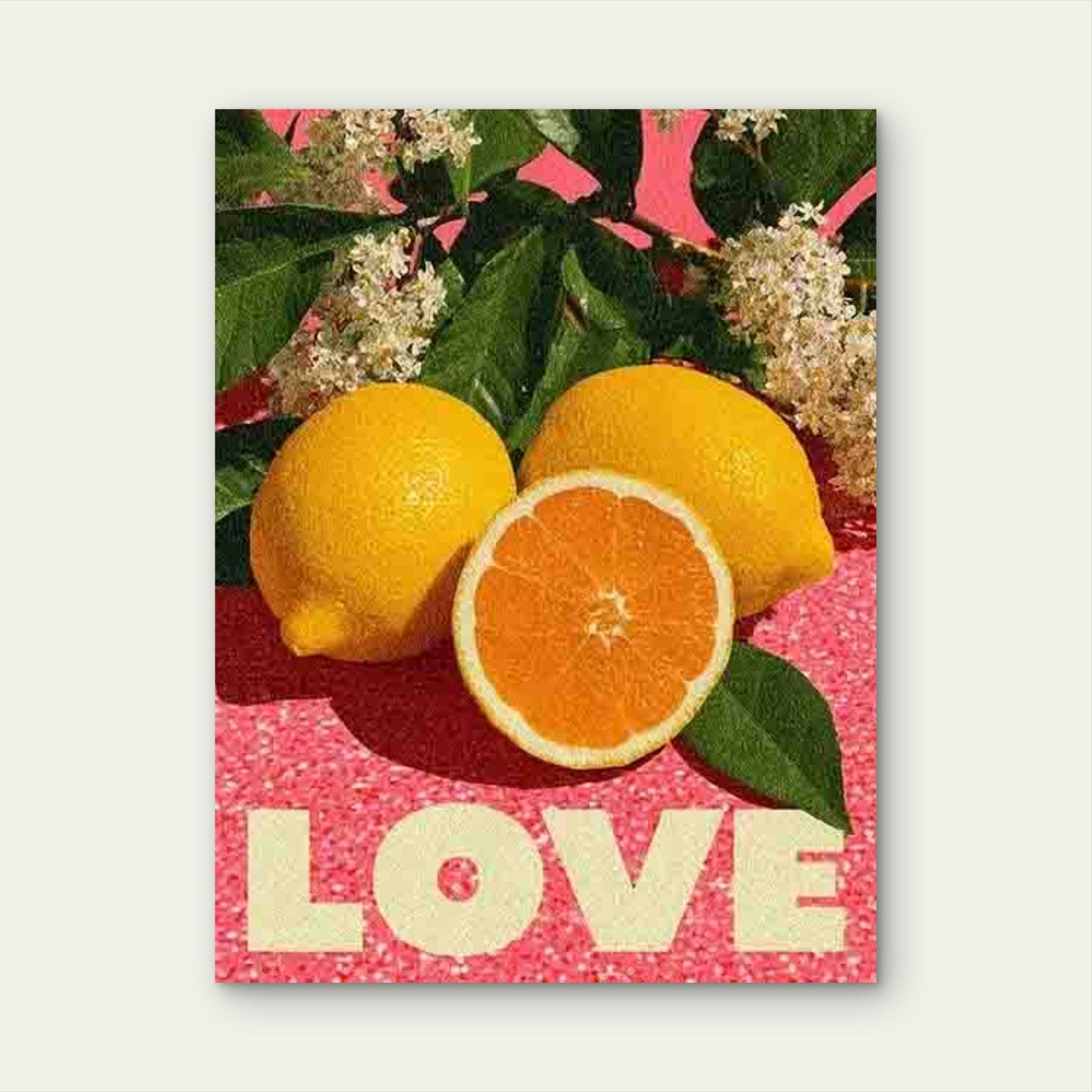Lemon Slice Accent Preppy Retro Aesthetic 60x90cm Metal Print Ready to Hang