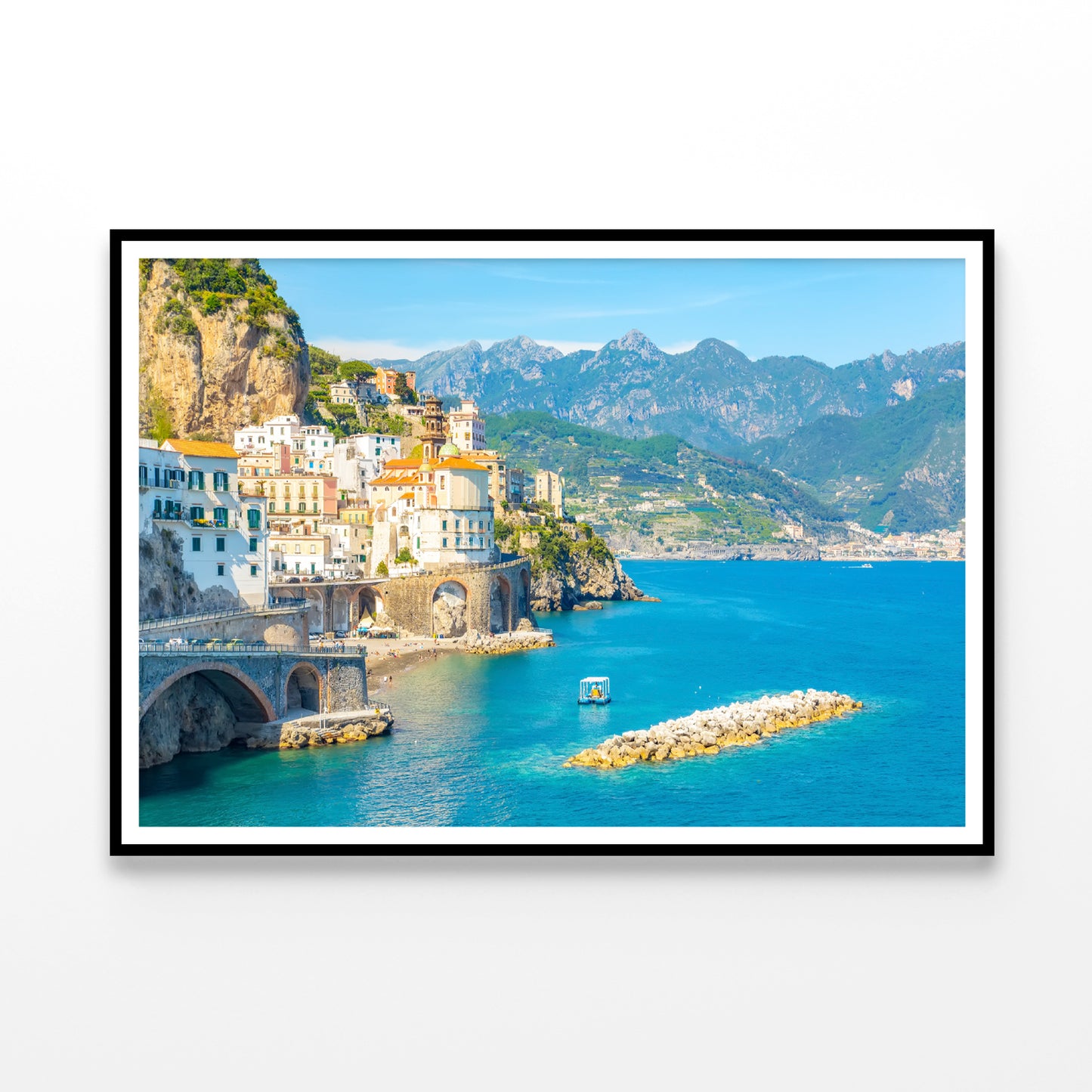 Small Rocky Island in Blue Ocean Home Decor Premium Quality Poster Print Choose Your Sizes