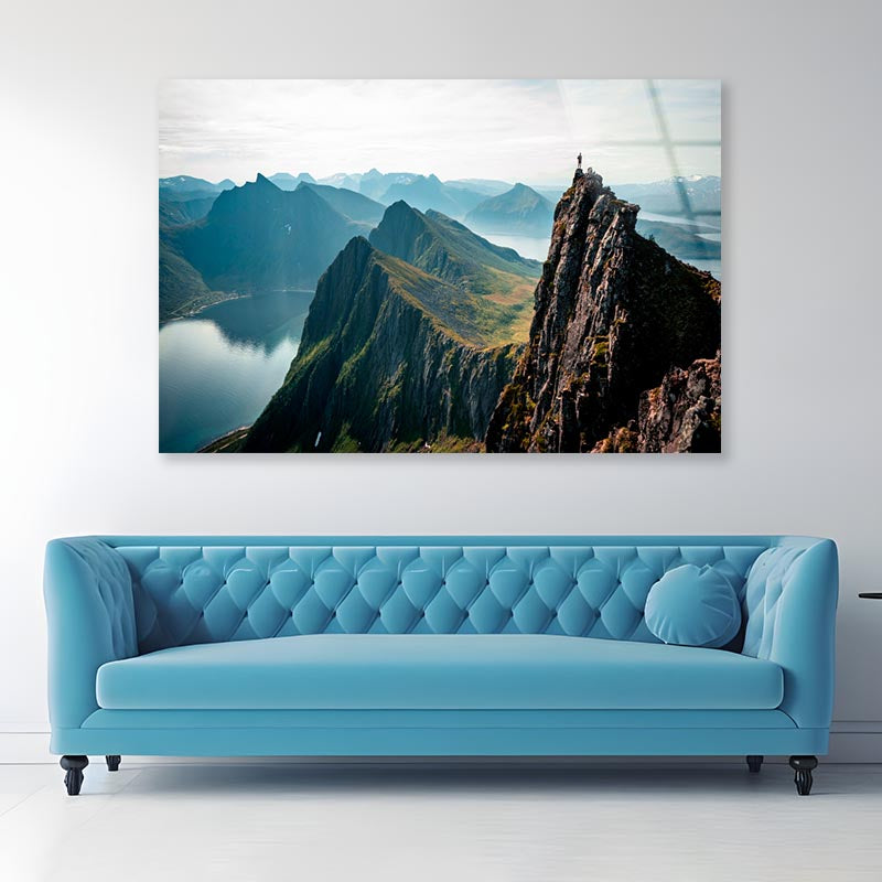 Morning Views In Senja Norway Acrylic Glass Print Tempered Glass Wall Art 100% Made in Australia Ready to Hang