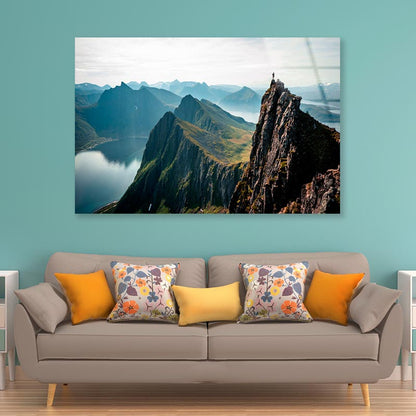 Morning Views In Senja Norway Acrylic Glass Print Tempered Glass Wall Art 100% Made in Australia Ready to Hang